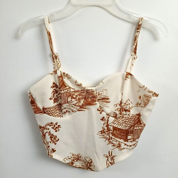 SHEIN Tops - Women's XS Bustier Tank Crop Top Summer Clubbing Sexy Asian Adjustable Straps